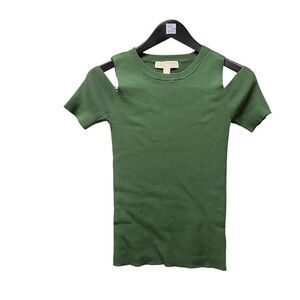 🌟Michael Kors🌟Shoulder Off Green Short Sleeve Sweater Top